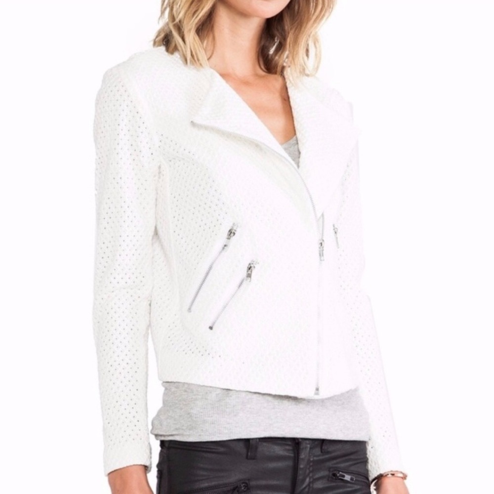NEW Generation Love Duncan Eyelet Moto Zip Jacket Women's Size Small
